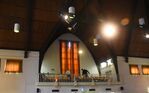 Een van de boogcontructies waarop het dak rust.
<br/>
Richard Keijzer, 2016-08-14